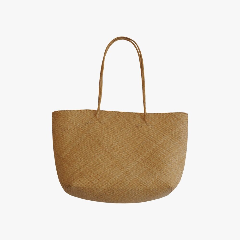 NATURAL STRAW MARKET TOTE WOVEN RATTAN BEACH SHOULDER BAG